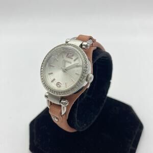 Fossil Women's Georgia Mini Pink Leather Strap Watch ES3472